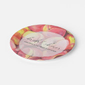 Assiettes En Carton Pêches - Douche nuptiale (Angle)