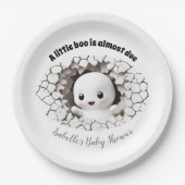 Assiettes En Carton Peeeking Little Boo Ghost Plaques de papier Baby s (Devant)