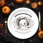 Assiettes En Carton Peeeking Little Boo Ghost Plaques de papier Baby s