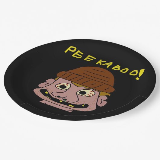 Assiettes En Carton Peekabo Weird Man (Angle)