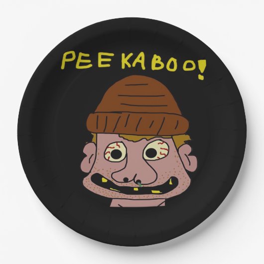 Assiettes En Carton Peekabo Weird Man (Devant)