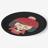 Assiettes En Carton Peekaboo Girl Sloth Design (Angle)