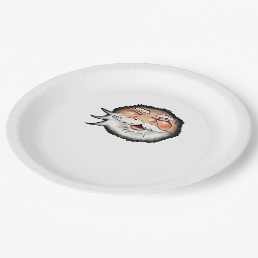 Assiettes En Carton Peekaboo Père Noël Classic (Angle)