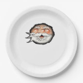 Assiettes En Carton Peekaboo Père Noël Classic (Devant)