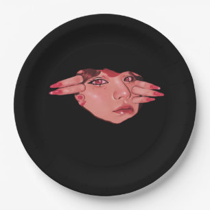 Assiettes En Carton Peekaboo - Vibes de conception de fentes