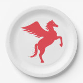 Assiettes En Carton Pegasus rouge (Devant)