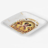 Assiettes En Carton Peigne de miel et tournesol mignonne Afro Puff Bab (Angulaire)