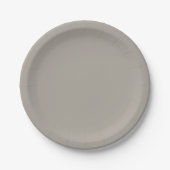 Assiettes En Carton Peigne | Gris couleur solide 3 (Devant)