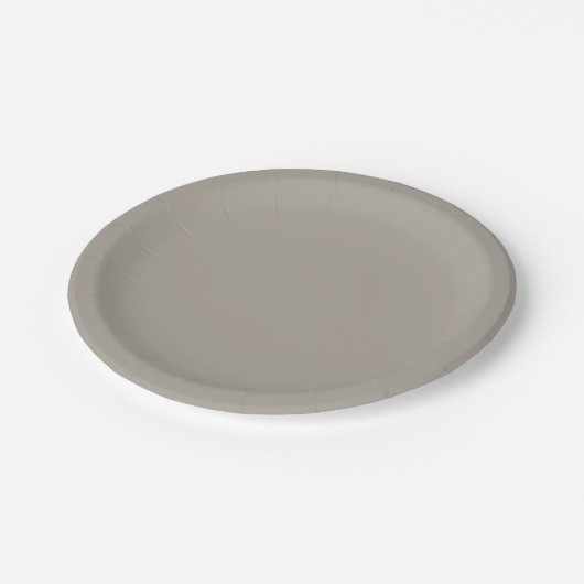 Assiettes En Carton Peigne | Gris couleur solide 3 (Angle)