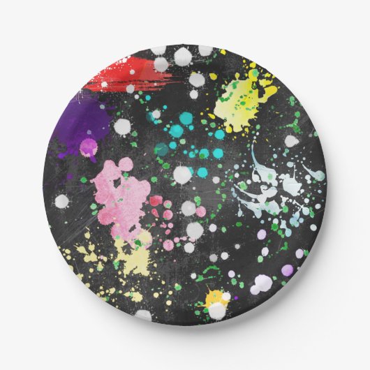 Assiettes En Carton Peignez les plats d'éclaboussure (Devant)