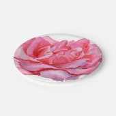 Assiettes En Carton Peine rose illustrée à la main (Angle)