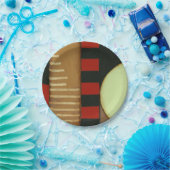 Assiettes En Carton Peinture à panneaux de style loft contemporain (Fête)