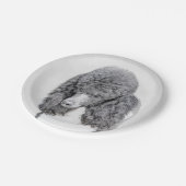 Assiettes En Carton Peinture à pantalon noir ordinaire de caniche - ar (Angle)