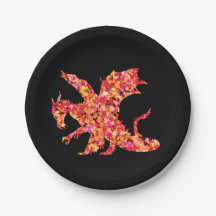 Peinture à rayures de dragon rouge