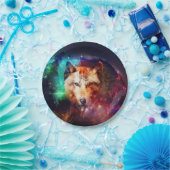 Assiettes En Carton Peinture abstraite de Wolf (Fête)