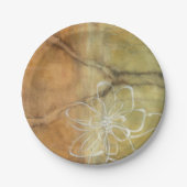 Assiettes En Carton Peinture Abstraite en silhouette sur Arrière - pla (Devant)