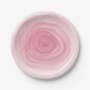 Assiettes En Carton Peinture Acide à peine rose Rose en rose subtil