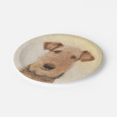 Assiettes En Carton Peinture Airedale Terrier - Cute Original Art (Angle)