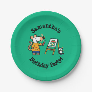 Assiettes En Carton Peinture avec Maisy !