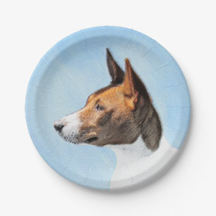 Assiettes En Carton Peinture Basenji - Belle Art Original