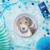 Assiettes En Carton Peinture beagle - Cute Original Chien Art (Fête)