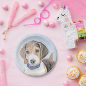Assiettes En Carton Peinture beagle - Cute Original Chien Art (Fête)
