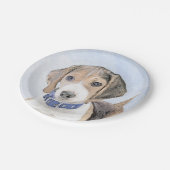 Assiettes En Carton Peinture beagle - Cute Original Chien Art (Angle)