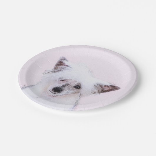 Assiettes En Carton Peinture chinoise en poudre - Art Chien (Angle)