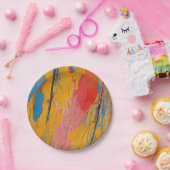 Assiettes En Carton Peinture colorée (Fête)