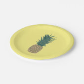 Assiettes En Carton Peinture complète d'ananas mûr avec Feuille (Angle)