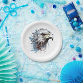 Assiettes En Carton Peinture d'aigle (Fête)