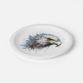 Assiettes En Carton Peinture d'aigle (Angle)