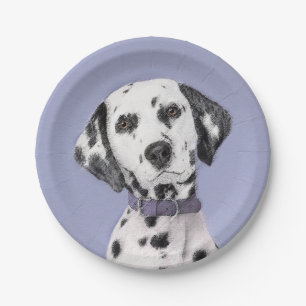 Assiettes En Carton Peinture Dalmatienne - Cute Original Chien Art