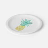 Assiettes En Carton Peinture d'ananas Plaque de papier tropicale (Angle)