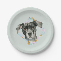 Peinture d'aquarelle de chien de pitbull de
