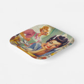 Assiettes En Carton Peinture de cuisine rétro (Angulaire)