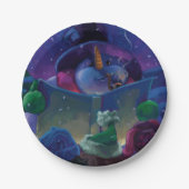 Assiettes En Carton Peinture de lecture en hiver (Devant)