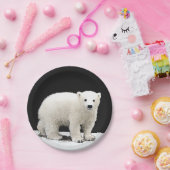 Assiettes En Carton Peinture de l'ours polaire - Art original de la fa (Fête)