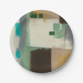 Assiettes En Carton Peinture d'expressioniste avec les courses lourdes (Devant)