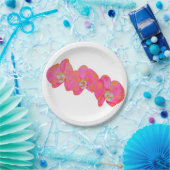 Assiettes En Carton Peinture d'orchidée rose (Fête)