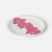 Assiettes En Carton Peinture d'orchidée rose (Angle)