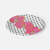Assiettes En Carton Peinture d'orchidée rose | POIS (Angle)
