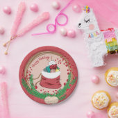 Assiettes En Carton Peinture d'ours polaire à Père Noël des plaques de (Fête)