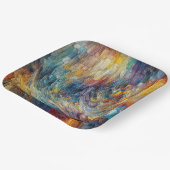 Assiettes En Carton Peinture épaisse texture Abstraite (Angulaire)