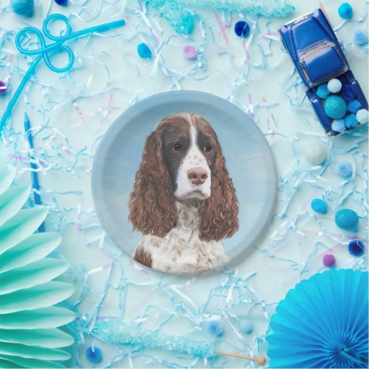 Assiettes En Carton Peinture espagnole Springer anglaise Peinture orig (Fête)