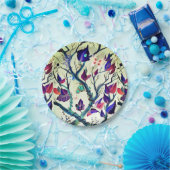 Assiettes En Carton Peinture feuille et papillons (Fête)