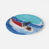 Assiettes En Carton Peinture fraîche de Labradors d'été (Angle)