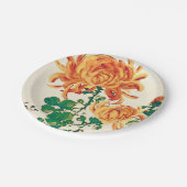 Assiettes En Carton Peinture japonaise vintage de Chrysanthèmes (Angle)