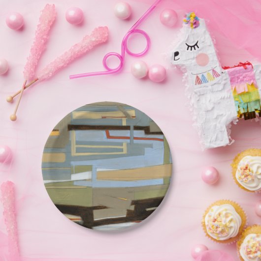 Assiettes En Carton Peinture libre moderne d'expression par le Normand (Fête)