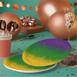 Assiettes En Carton Peinture Mardi Gras